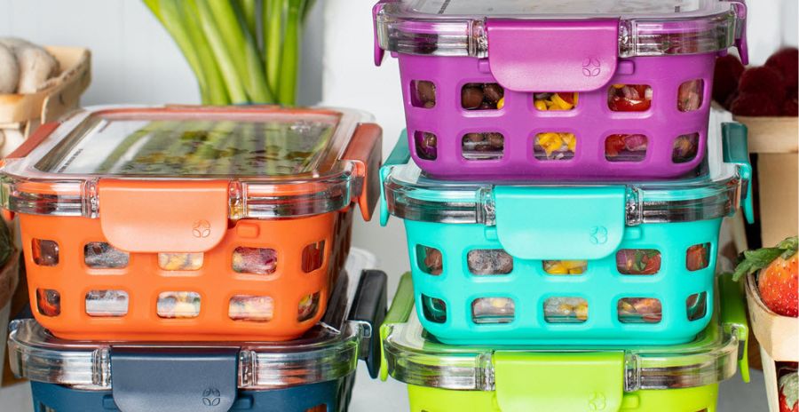 Ello, 10-piece Glass Meal Prep Food Storage Container Set