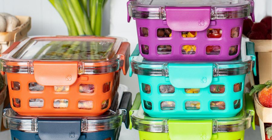 Ello 10-Piece Glass Meal Prep Food Storage Container Set